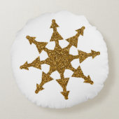 ゴールデンクリスマススノースター ラウンドクッション (裏面)