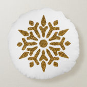 ゴールデンクリスマススノースター ラウンドクッション (裏面)