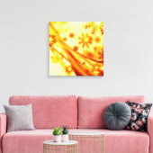 ゴールデンクリスマススノーフレーク キャンバスプリント (インサイチュ (リビング))