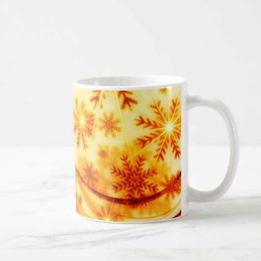 ゴールデンクリスマススノーフレーク コーヒーマグカップ (右)