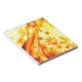 ゴールデンクリスマススノーフレーク ノートパッド (アングル)