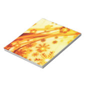 ゴールデンクリスマススノーフレーク ノートパッド (回転)