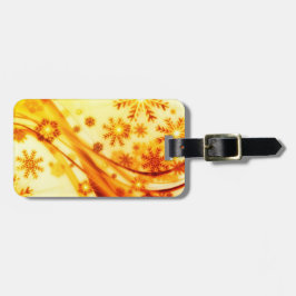 ゴールデンクリスマススノーフレーク ラゲッジタグ