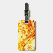 ゴールデンクリスマススノーフレーク ラゲッジタグ (正面縦)