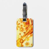 ゴールデンクリスマススノーフレーク ラゲッジタグ (裏面縦)