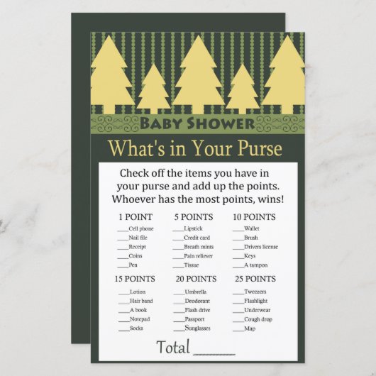 ゴールデンクリスマスツリーあなたの財布のゲームの中に何がある (正面/裏面)