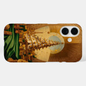 ゴールデンクリスマスツリーとエッフェルタワー Case-Mate iPhoneケース (裏面 (横))