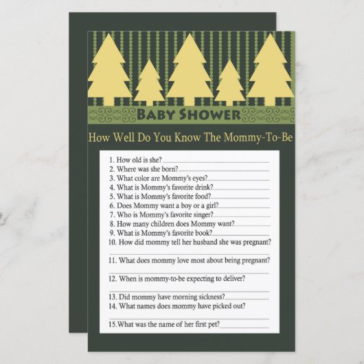 ゴールデンクリスマスツリーどのように良くゲームを知っている (正面/裏面)