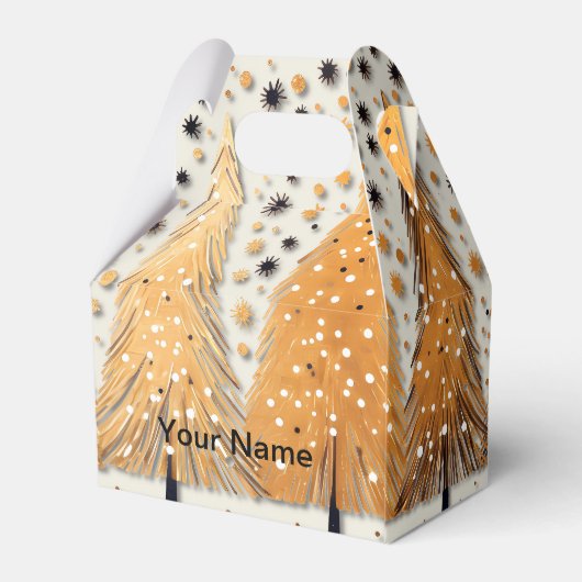 ゴールデンクリスマスツリーシャイニースノーフレークの休日 フェイバーボックス (裏面サイド)