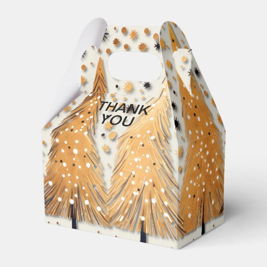 ゴールデンクリスマスツリーシャイニースノーフレークの休日 フェイバーボックス (正面サイド)