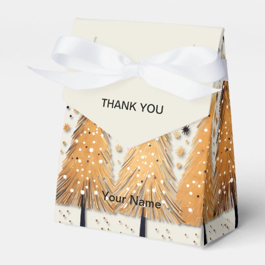 ゴールデンクリスマスツリーシャイニースノーフレークの休日 フェイバーボックス (正面サイド)