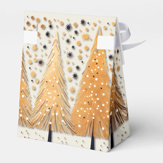 ゴールデンクリスマスツリーシャイニースノーフレークの休日 フェイバーボックス (裏面サイド)