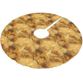 ゴールデンクリスマスツリースカート ブラッシュドポリエステルツリースカート (アングル)