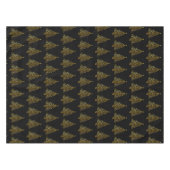 ゴールデンクリスマスツリーデザイナーテーブルクロス – 小 テーブルクロス (正面(横))