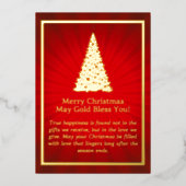 ゴールデンクリスマスツリーフォイルカード 箔シーズンカード (正面)