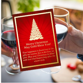 ゴールデンクリスマスツリーフォイルカード 箔シーズンカード