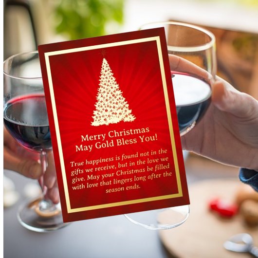 ゴールデンクリスマスツリーフォイルカード 箔シーズンカード