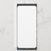 ゴールデンクリスマスツリー付きブルークリスマステーマ シーズンカード (裏面)