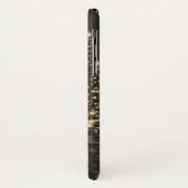 ゴールデンクリスマスツリー付きブルークリスマステーマ Case-Mate iPhoneケース (裏面/左)