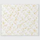 ゴールデンクリスマスツリー幾何学模様 ラッピングペーパー (フラット)