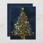 ゴールデンクリスマスツリー シーズンカード (正面/裏面)