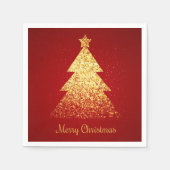 ゴールデンクリスマスツリー スタンダードカクテルナプキン (正面)