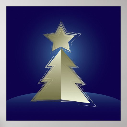 ゴールデンクリスマスツリー ポスター (正面)