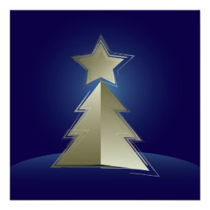 ゴールデンクリスマスツリー ポスター