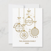 ゴールデンクリスマスデコレーションボール シーズンカード (正面)