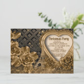 ゴールデンクリスマスパーティー美エレガントしい 招待状 (スタンド正面)