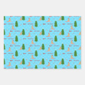 ゴールデンクリスマスビーチデイギフトラップセット3 ラッピングペーパーシート (正面)