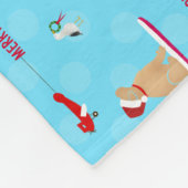 ゴールデンクリスマスビーチデイフリースブランケット フリースブランケット (角)