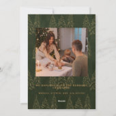 ゴールデンクリスマスファーツリー2枚の写真 シーズンカード (裏面)