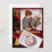 ゴールデンクリスマスフォトエレガントスクリプト文字ファミリー (正面/裏面)