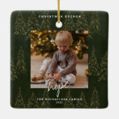 ゴールデンクリスマスフォレストモミの木 セラミックオーナメント (裏面)