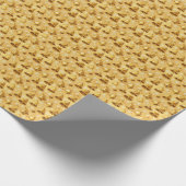 ゴールデンクリスマスベルズクリスマスデザイン ラッピングペーパー (角)