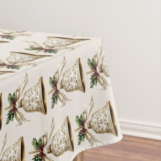 ゴールデンクリスマスベルビューティフルグリーン離れズ テーブルクロス (インサイチュ)