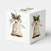 ゴールデンクリスマスベル光沢のある星グリーン離れ フェイバーボックス (裏面サイド)