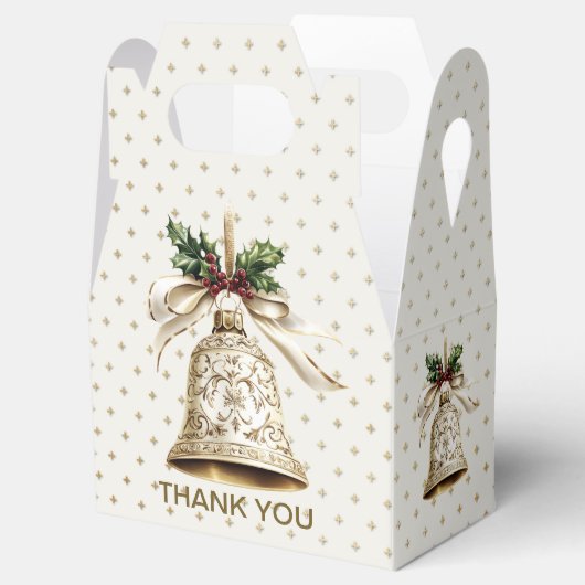 ゴールデンクリスマスベル光沢のある星グリーン離れ フェイバーボックス (オープン)