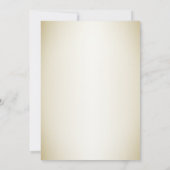 ゴールデンクリスマスベル光沢のある星グリーン離れ 招待状 (裏面)