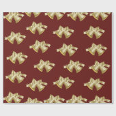 ゴールデンクリスマスベル ラッピングペーパー (フラット)