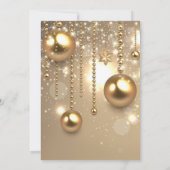 ゴールデンクリスマスボーブル&スターズクリスマス 招待状 (裏面)