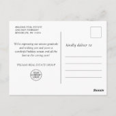 ゴールデンクリスマスボールオーナメント企業の挨拶 ポストカード (裏面)