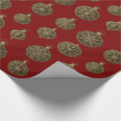 ゴールデンクリスマスボール ラッピングペーパー (角)