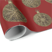 ゴールデンクリスマスボール ラッピングペーパー (ロールコーナー)