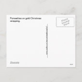 ゴールデンクリスマスポインセティアオンフォイル紙 シーズンポストカード (裏面)