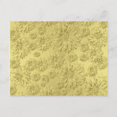 ゴールデンクリスマスポインセティアオンフォイル紙 シーズンポストカード (正面)