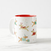 ゴールデンクリスマスマグカップ ツートーンマグカップ (正面左)