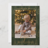 ゴールデンクリスマスモミの木2写真 シーズンカード (正面)