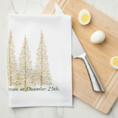 ゴールデンクリスマスモーニングティーキッチンタオル キッチンタオル (四つ折り)